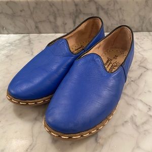 Sabah Turkish Leather Moccasin - Biarritz Blue